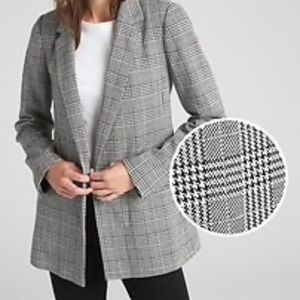 GAP Classic Plaid Girlfriend Blazer 12 Tall